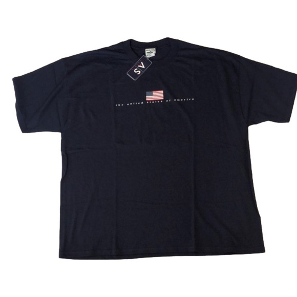 BRIAR Creek Size 2XL Navy United States of America Crew Neck Tee NWT - Picture 1 of 7